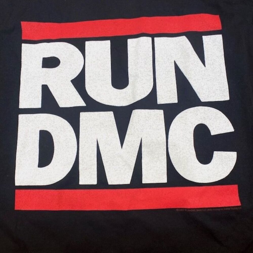 NWOT Run DMC Logo Rock Band Tee Shirt Black Size Large - Picture 3 of 8